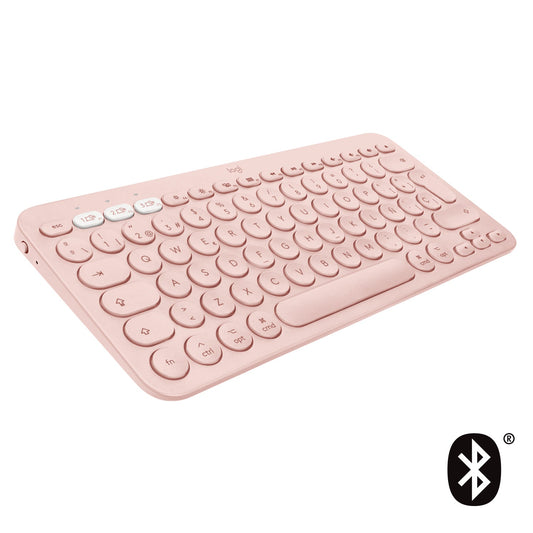 Teclado Bluetooth multidispositivo K380 de Logitech Rosa - Rossellimac