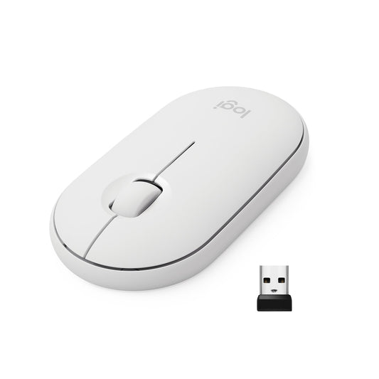 Ratón Bluetooth Pebble M350 de Logitech Blanco - Rossellimac