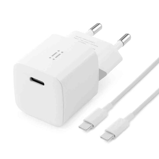 Pack Cargador de pared Mav de Rossellimac USB-C 20W GaN + Cable de Rossellimac USB-C a USB-C - Rossellimac