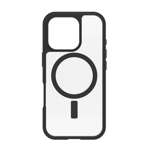Funda React MagSafe iPhone 16 Pro transparente/negro | Otterbox