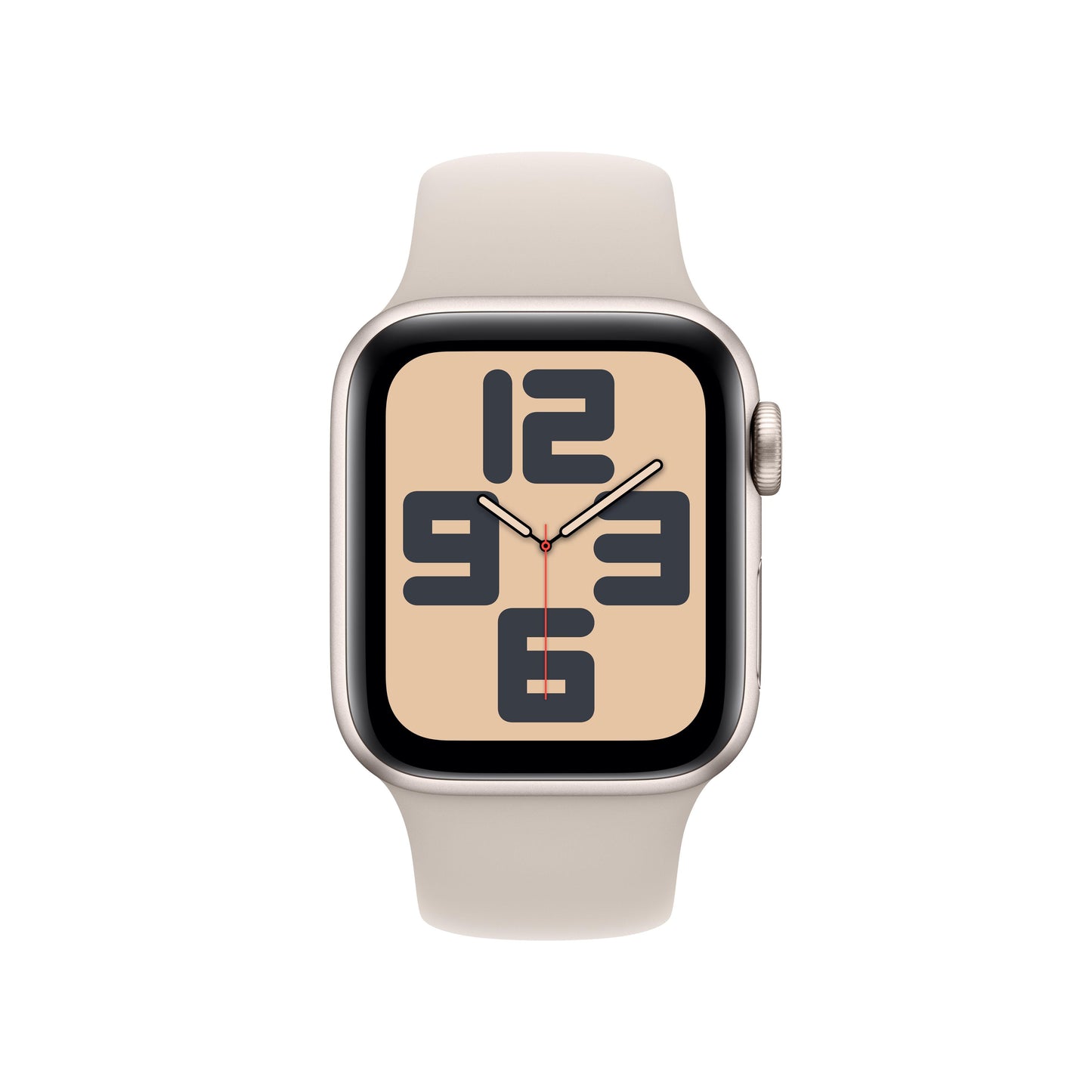 Apple Watch SE (GPS) - Caja de aluminio en blanco estrella de 40 mm - Correa deportiva blanco estrella - Talla M/L