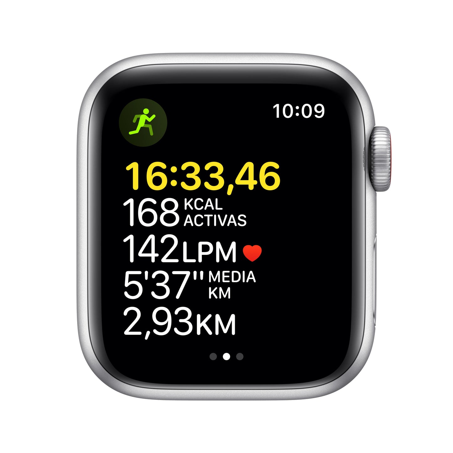 Apple Watch SE (GPS + Cellular) - Caja de aluminio en plata de 40 mm - Correa Loop deportiva en color abismo/verde musgo