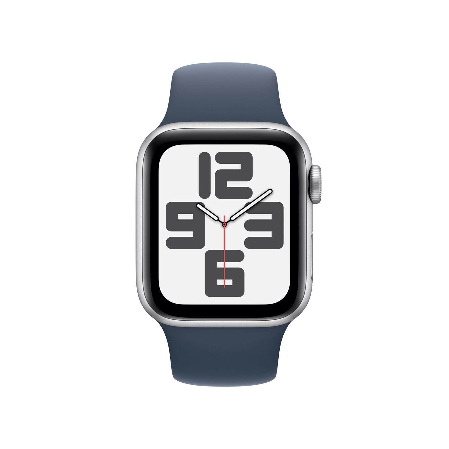 Apple Watch SE (GPS + Cellular) - Caja de aluminio en plata de 40 mm - Correa deportiva azul tempestad - Talla S/M