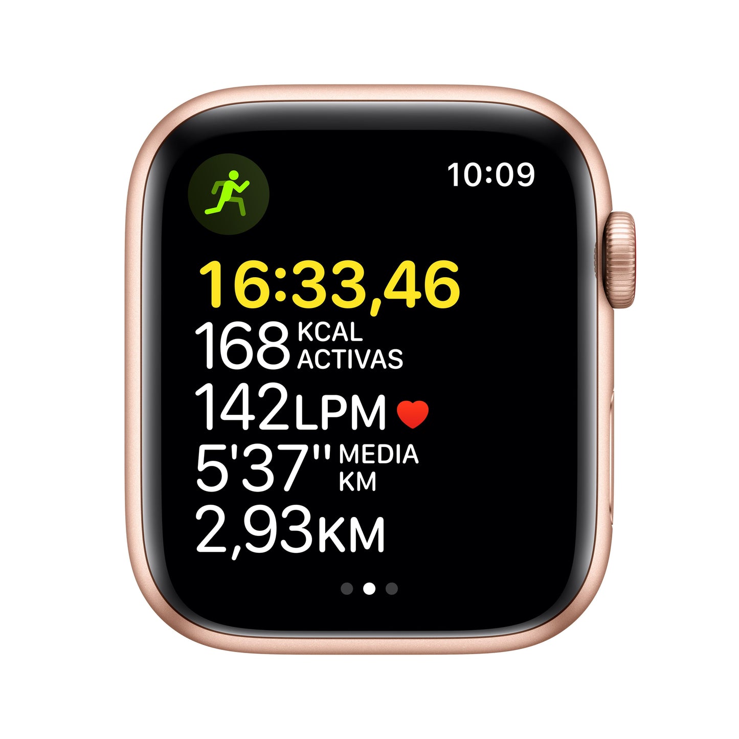 Apple Watch SE (GPS + Cellular) - Caja de aluminio en oro de 44 mm - Correa Loop deportiva en color maíz/blanco