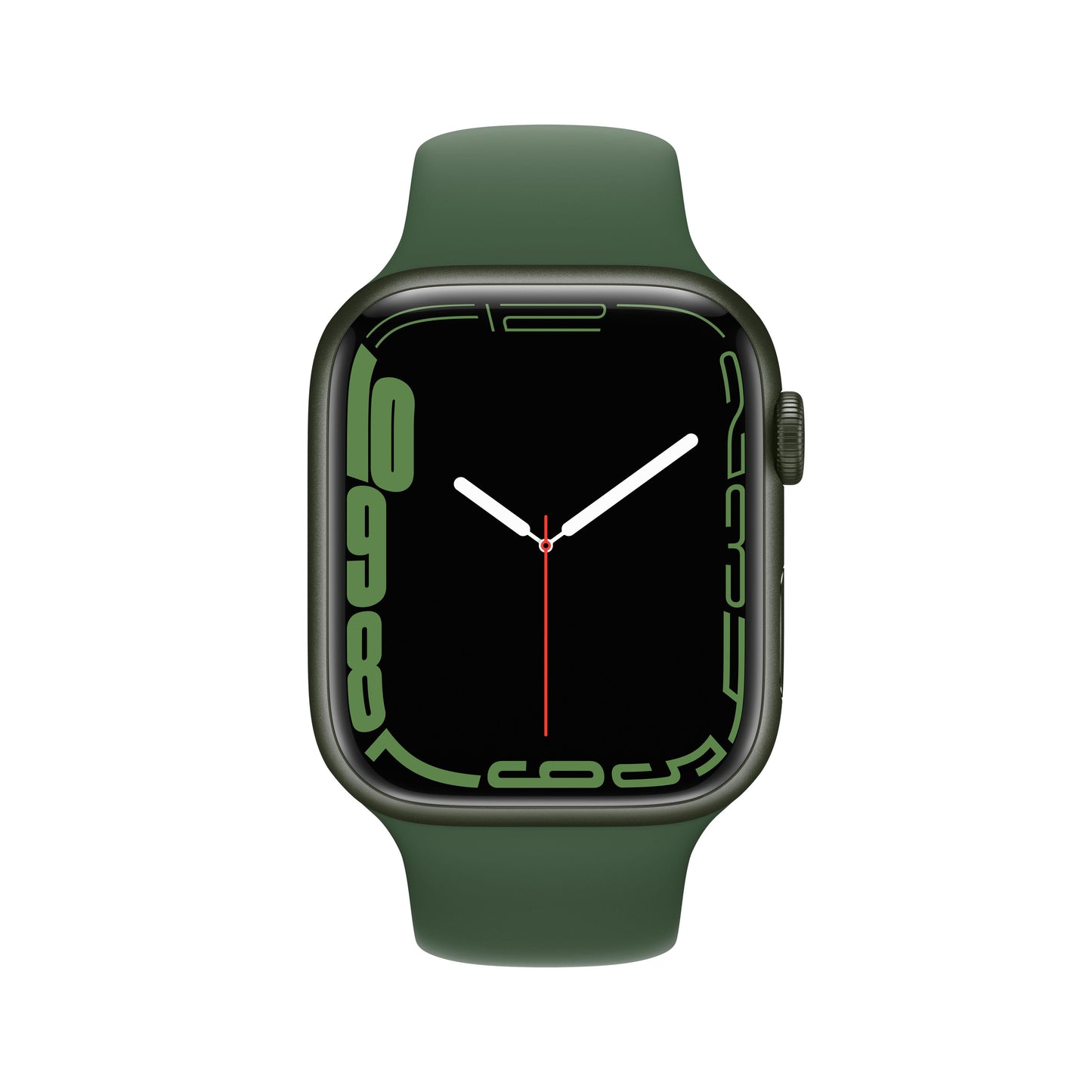 Apple Watch Series 7 (GPS) - Caja de aluminio en verde de 45 mm - Correa deportiva verde trébol - Talla única