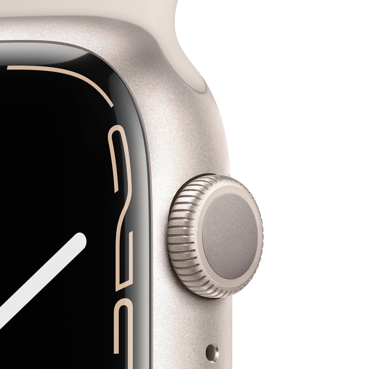 Apple Watch Series 7 (GPS) - Caja de aluminio en blanco estrella de 45 mm - Correa deportiva blanco estrella - Talla única