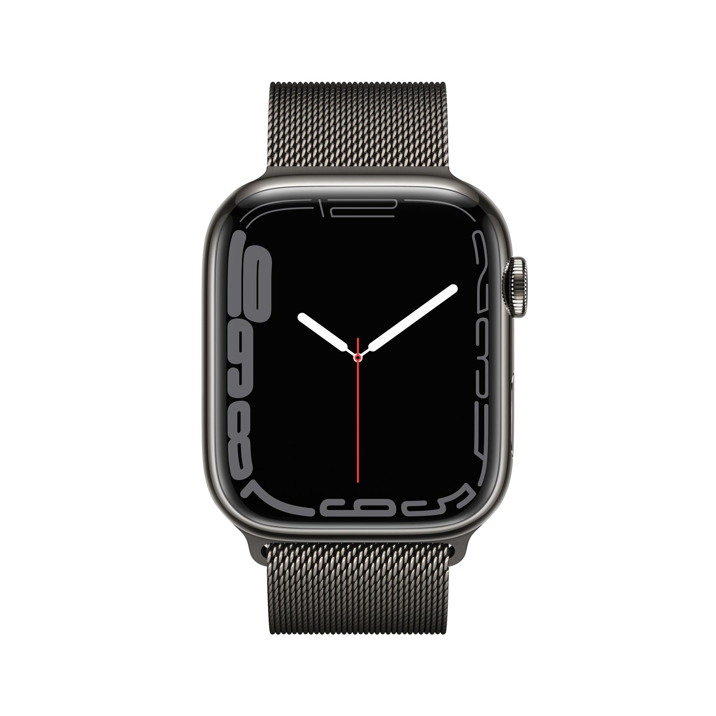 Apple Watch Series 7 (GPS + Cellular) - Caja de acero inoxidable en grafito de 45 mm - Pulsera Milanese Loop en grafito
