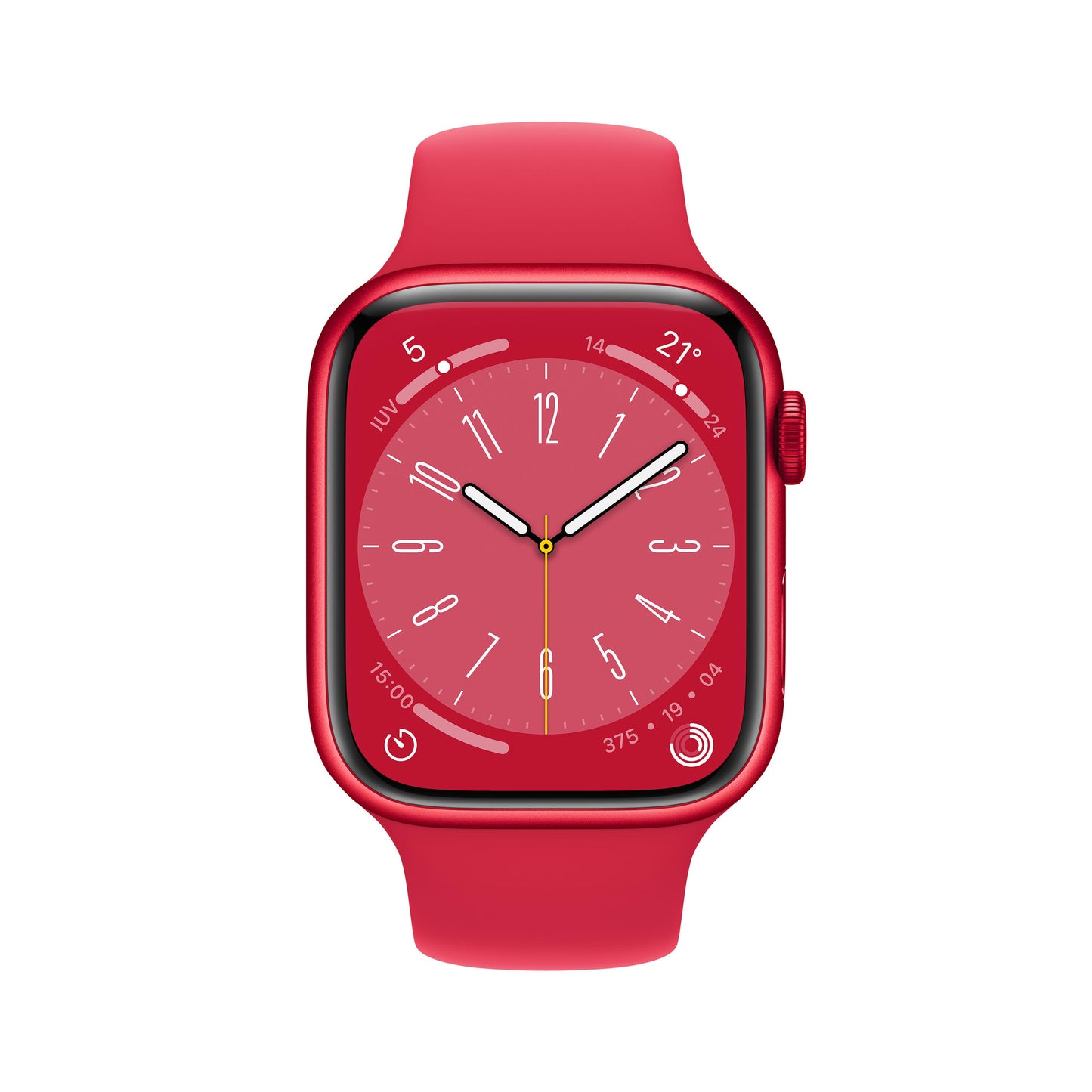 Apple Watch Series 8 (GPS) - Caja de aluminio (PRODUCT)RED de 45 mm - Correa deportiva (PRODUCT)RED - Talla única