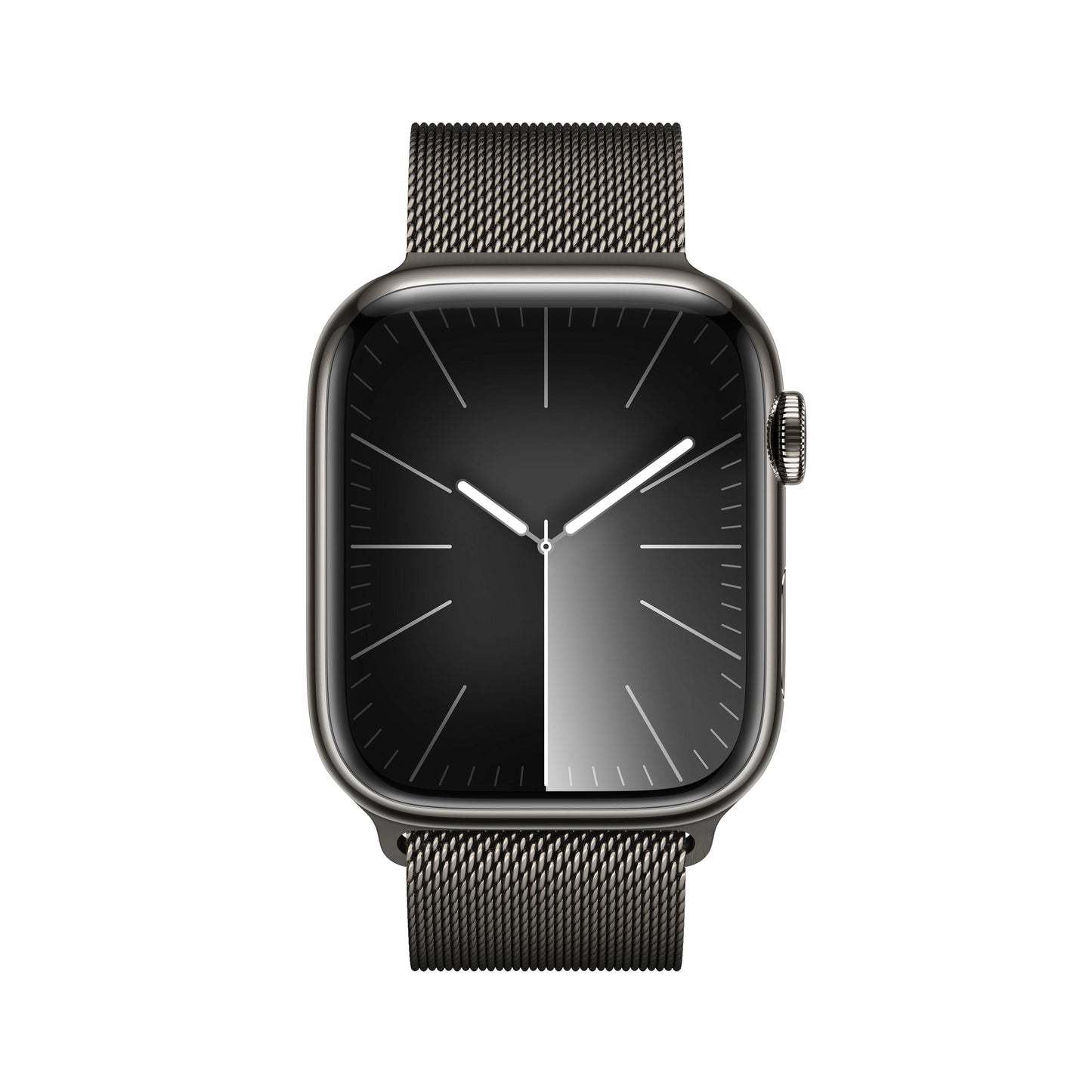 Apple Watch Series 9 (GPS + Cellular) - Caja de acero inoxidable en grafito de 45 mm - Pulsera Milanese Loop en grafito