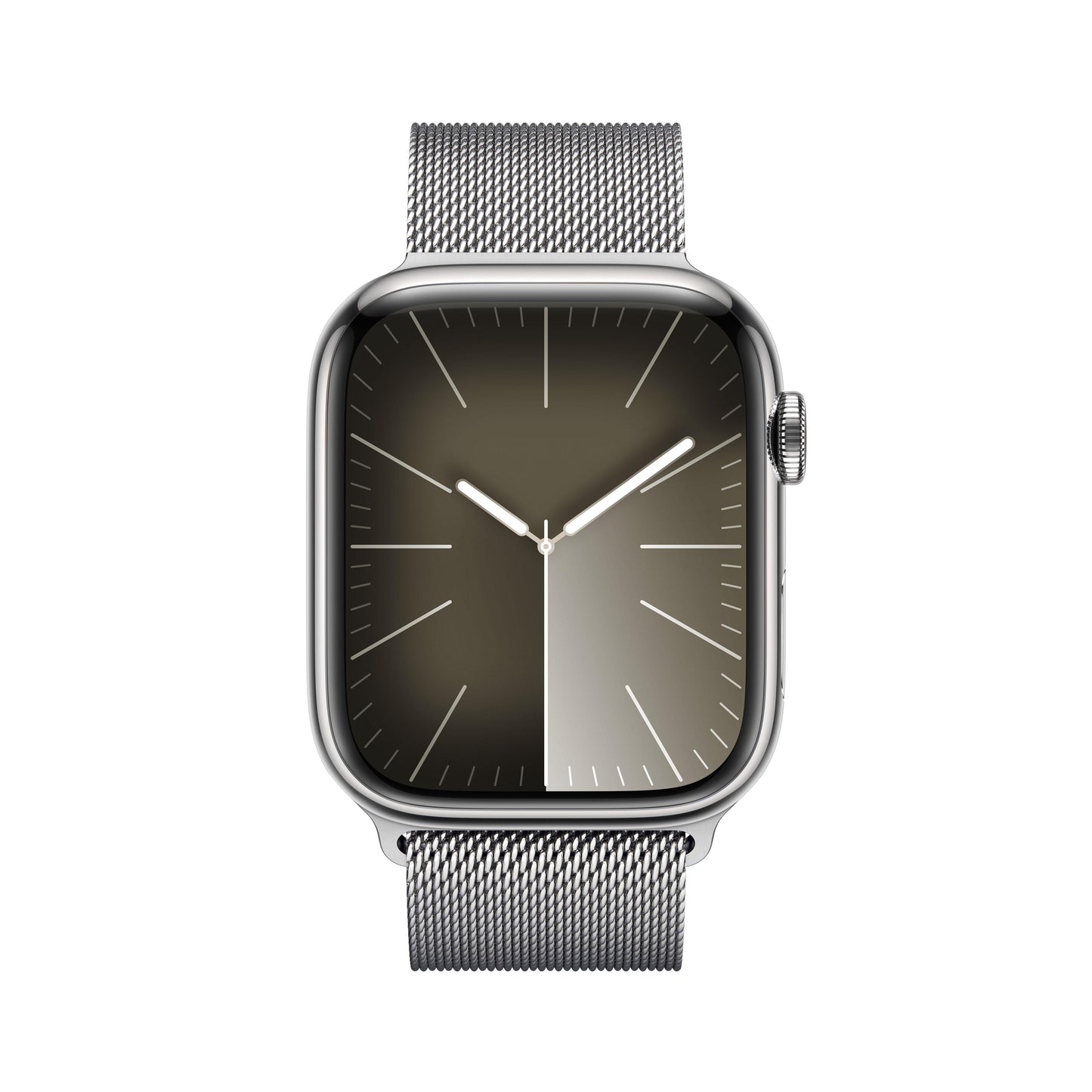 Apple Watch Series 9 (GPS + Cellular) - Caja de acero inoxidable en plata de 45 mm - Pulsera Milanese Loop en plata