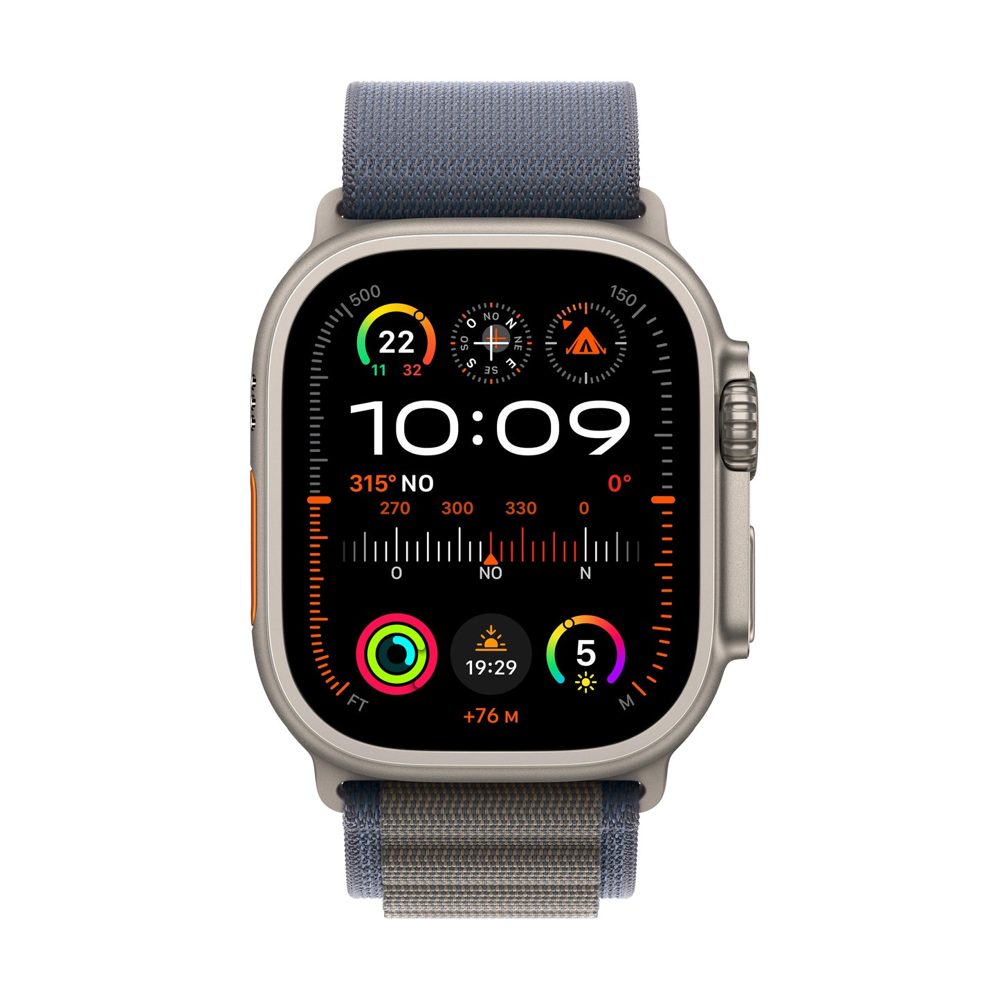Apple Watch Ultra 2 (GPS + Cellular) - Caja de titanio de 49 mm - Correa Loop Alpine azul - Talla S
