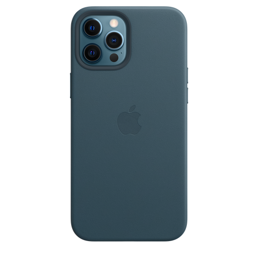 Funda de piel con MagSafe para el iPhone 12 Pro Max, Azul báltico - Rossellimac