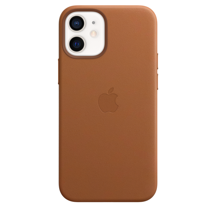 Funda de piel con MagSafe para el iPhone12 mini, Marrón caramelo - Rossellimac