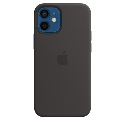 Funda de silicona con MagSafe para el iPhone 12 mini, Negro - Rossellimac