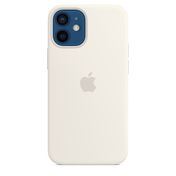 Funda de silicona con MagSafe para el iPhone 12 mini, Blanco