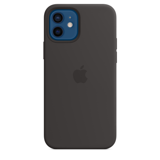 Funda de silicona con MagSafe para el iPhone 12 y iPhone 12 Pro, Negro - Rossellimac