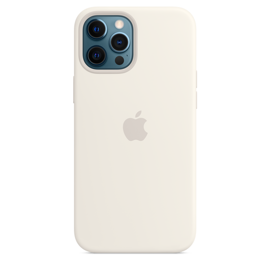 Funda de silicona con MagSafe para el iPhone 12 Pro Max, Blanco - Rossellimac