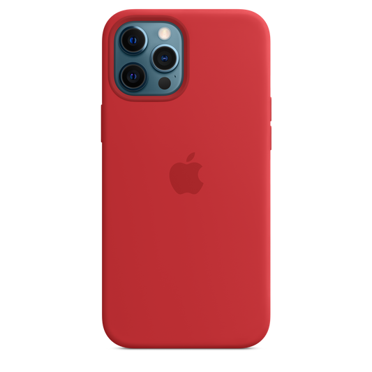 Funda de silicona con MagSafe para el iPhone 12 Pro Max, (PRODUCT)RED