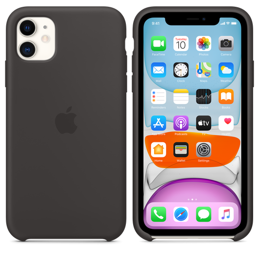 Funda de silicona para el iPhone 11, Negro - Rossellimac
