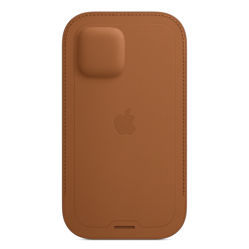 Funda integral de piel con MagSafe para el iPhone 12 y iPhone 12 Pro, Marrón caramelo - Rossellimac