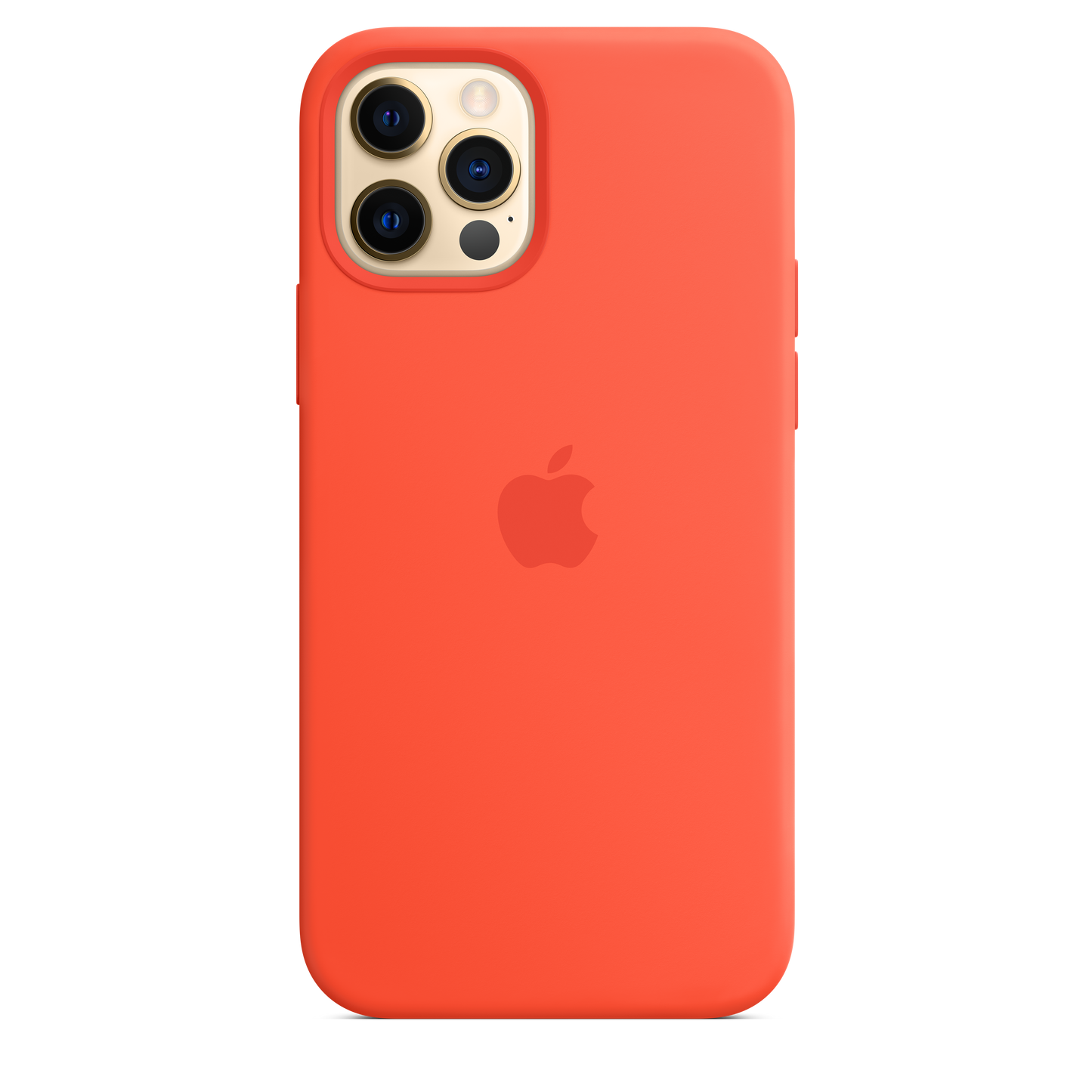 Funda de silicona con MagSafe para el iPhone 12 y iPhone 12 Pro, Naranja eléctrico - Rossellimac