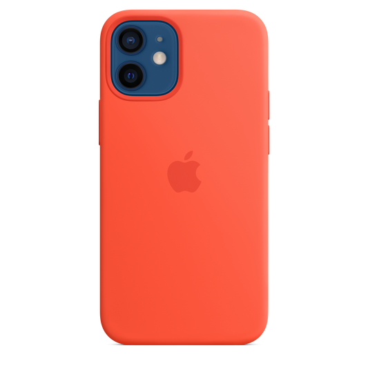 Funda de silicona con MagSafe para el iPhone 12 mini, Naranja eléctrico - Rossellimac