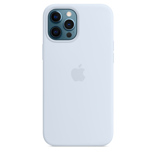 Funda de silicona con MagSafe para el iPhone 12 Pro Max, Azul - Rossellimac