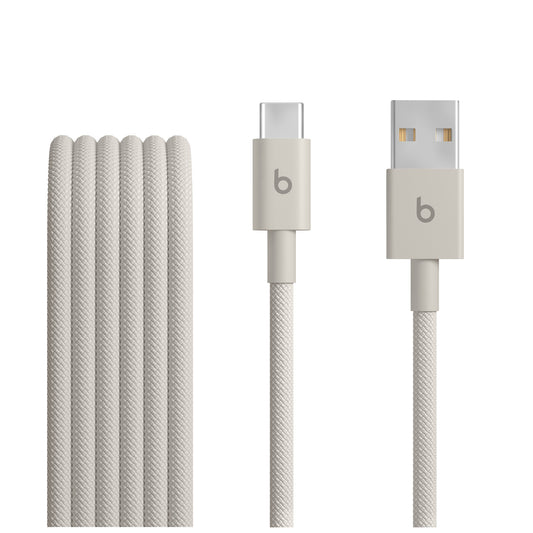 Cable trenzado USB-A a USB-C (1,5 m) Gris tormenta | Beats