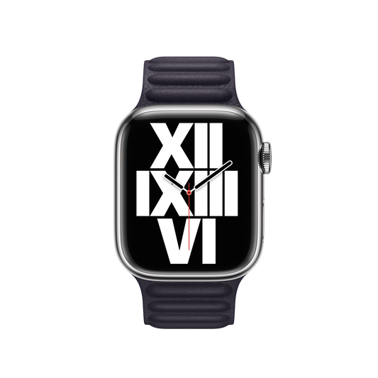 Correa de eslabones de piel en color tinta (41 mm) - Talla M/L - Rossellimac