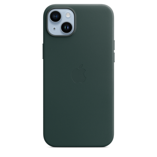 Funda de piel con MagSafe para el iPhone 14 Plus - Verde bosque - Rossellimac