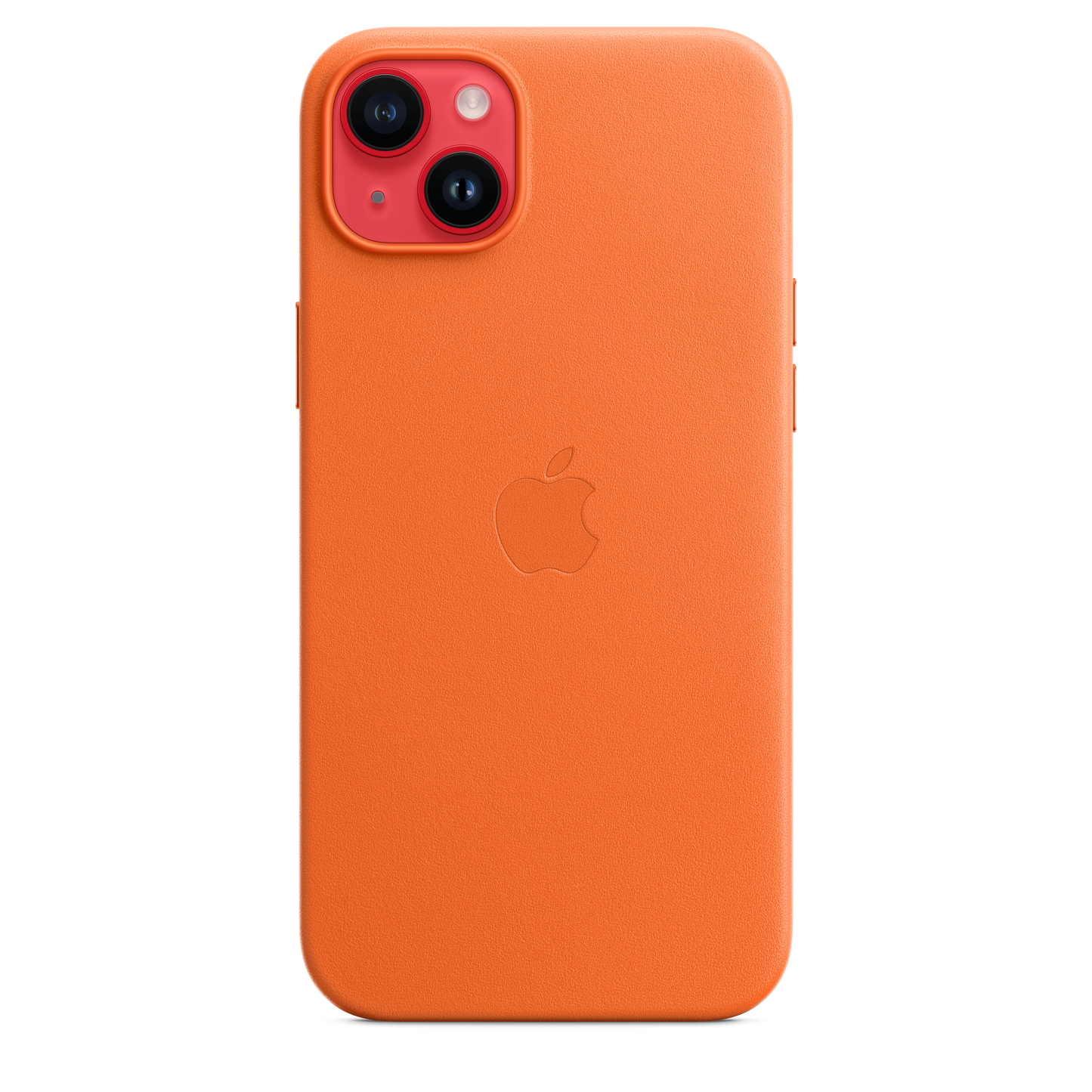 Funda de piel con MagSafe para el iPhone 14 Plus - Naranja - Rossellimac
