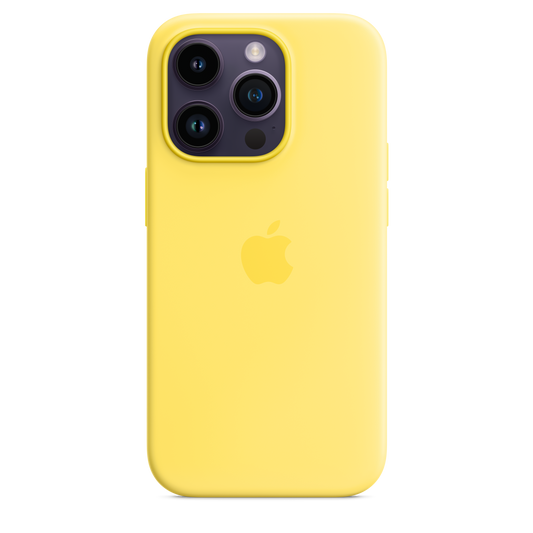 Funda de silicona con MagSafe para el iPhone 14 Pro — Amarillo canario - Rossellimac