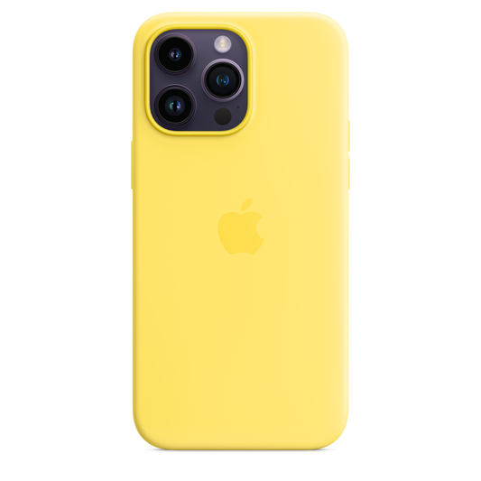 Funda de silicona con MagSafe para el iPhone 14 Pro Max - Amarillo canario - Rossellimac