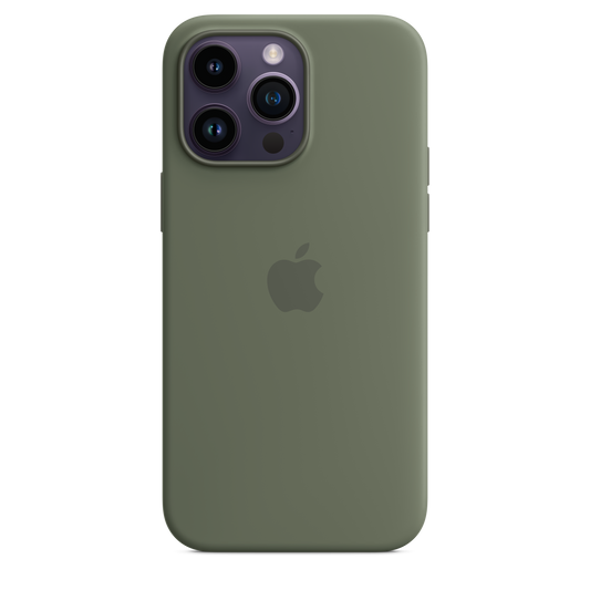 Funda de silicona con MagSafe para el iPhone 14 Pro Max - Verde oliva - Rossellimac