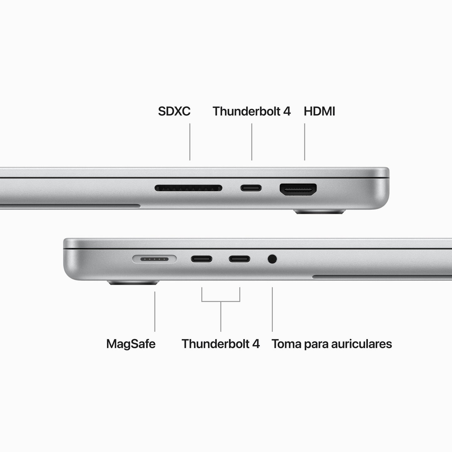 MacBook Pro de 16 pulgadas: Chip M3 Max de Apple con CPU de dieciséis núcleos y GPU de cuarenta núcleos, 1 TB SSD - Plata