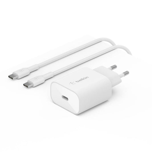 Cargador USB-C carga rápida 25W + cable USB-C 1m para iPhone | Belkin