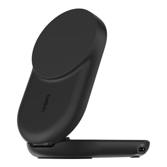 Cargador magnético plegable 2 en 1 UltraCharge con Qi2 de 25W Negro | Belkin