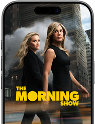 Pantalla de un iPhone 17 con la serie The Morning Show de Apple TV+