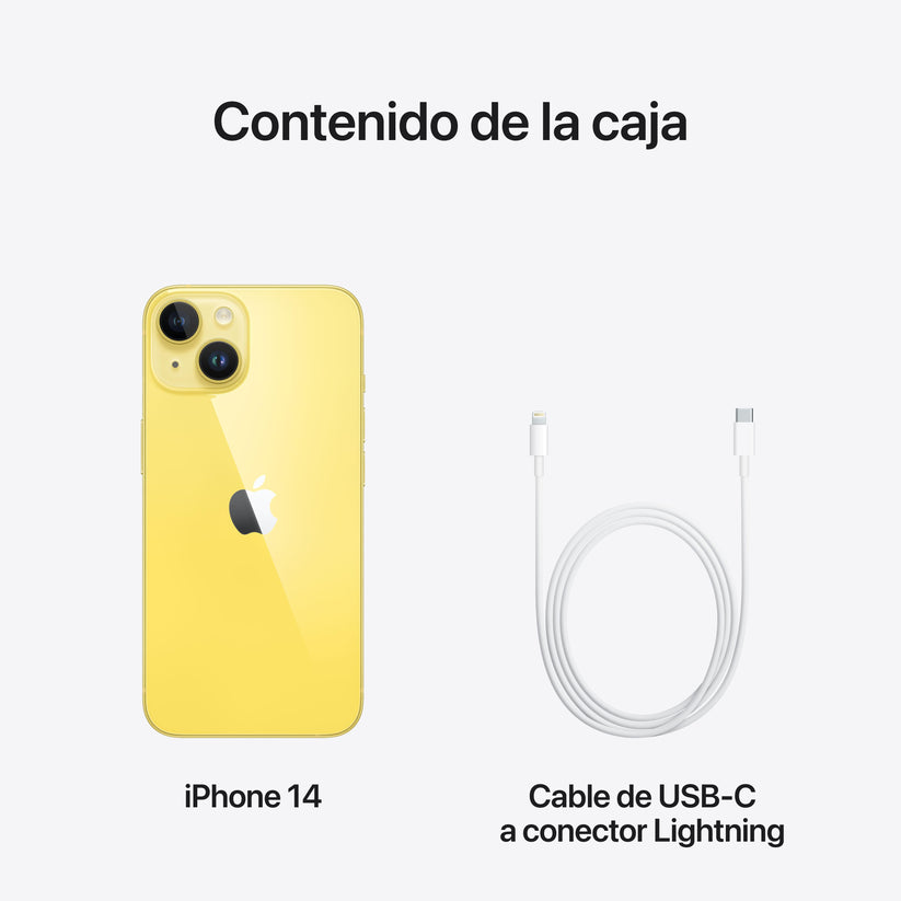 iPhone 14 128 GB en amarillo - Rossellimac