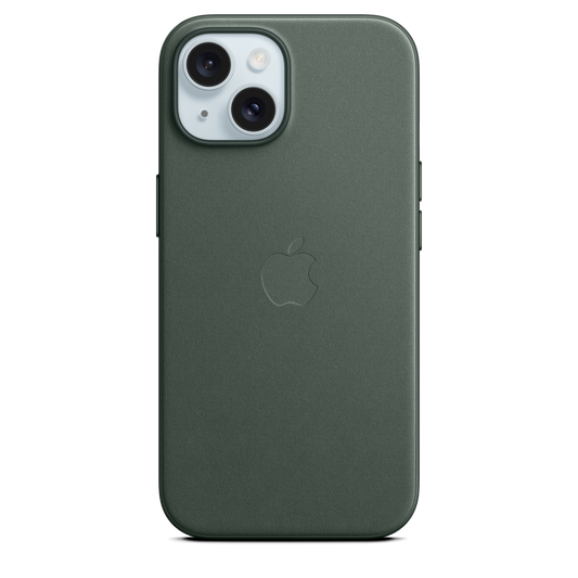 Funda de trenzado fino con MagSafe para el iPhone 15 - Verde perenne - Rossellimac