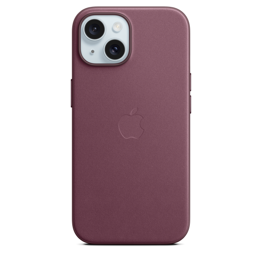 Funda de trenzado fino con MagSafe para el iPhone 15 - Rojo mora - Rossellimac