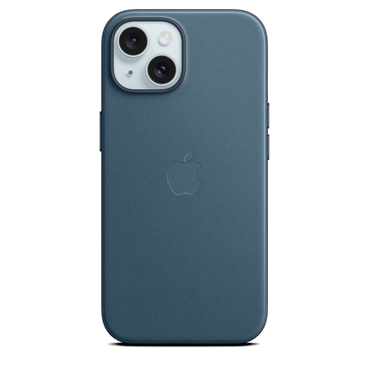 Funda de trenzado fino con MagSafe para el iPhone 15 - Azul pacífico