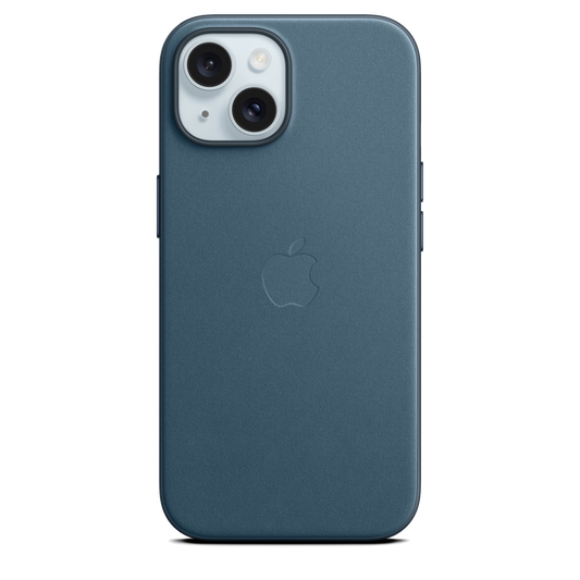Funda de trenzado fino con MagSafe para el iPhone 15 - Azul pacífico - Rossellimac