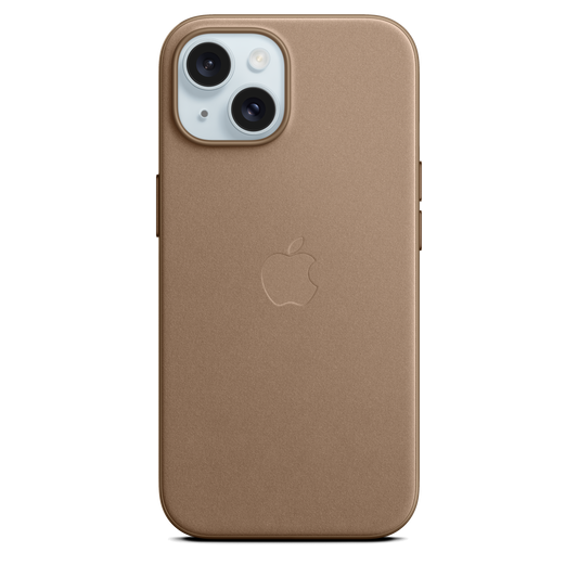 Funda de trenzado fino con MagSafe para el iPhone 15 - Marrón topo - Rossellimac