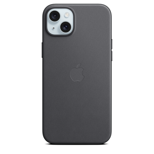 Funda de trenzado fino con MagSafe para el iPhone 15 Plus - Negro - Rossellimac