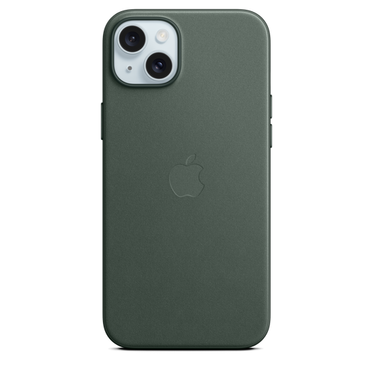 Funda de trenzado fino con MagSafe para el iPhone 15 Plus - Verde perenne - Rossellimac