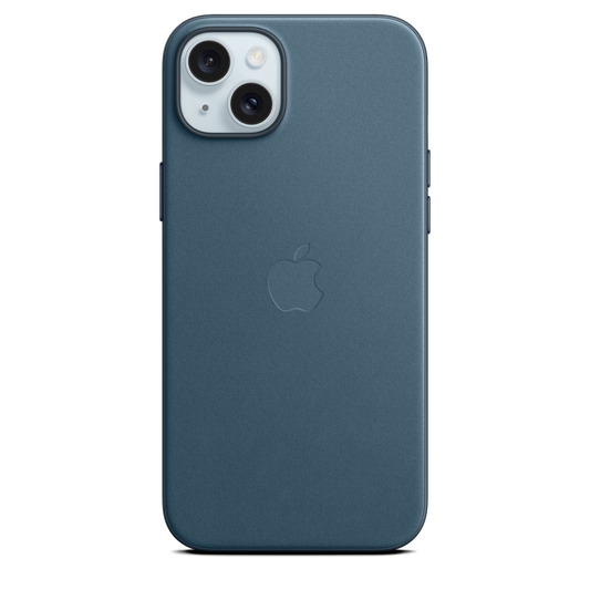 Funda de trenzado fino con MagSafe para el iPhone 15 Plus - Azul pacífico - Rossellimac