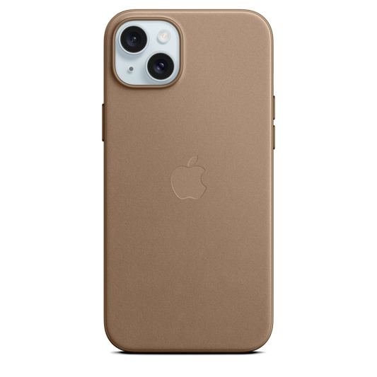 Funda de trenzado fino con MagSafe para el iPhone 15 Plus - Marrón topo - Rossellimac