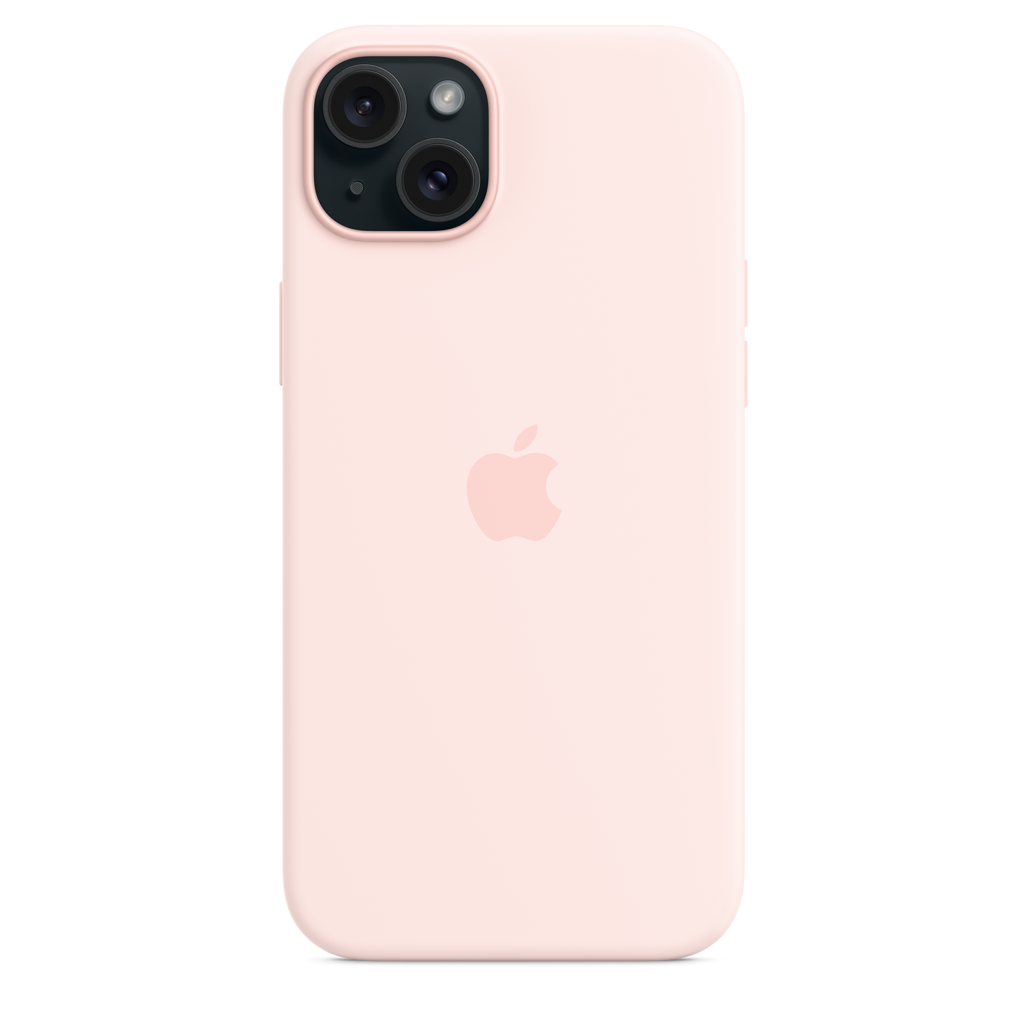 Funda de silicona con MagSafe para el iPhone 15 Plus - Rosa claro
