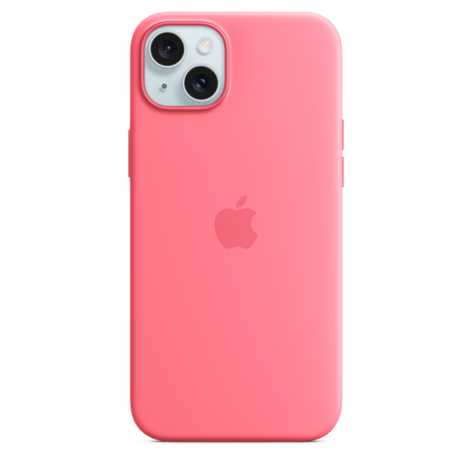 Funda de silicona con MagSafe para el iPhone 15 Plus - Rosa